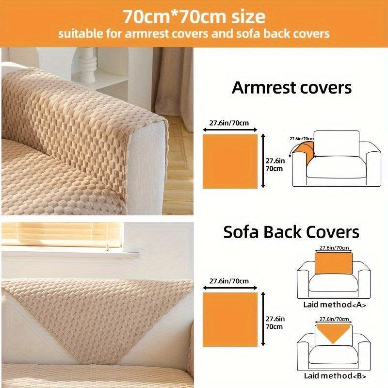 Plush Nordic Sofa Slipcover | non slip couch cover for dogs topspet