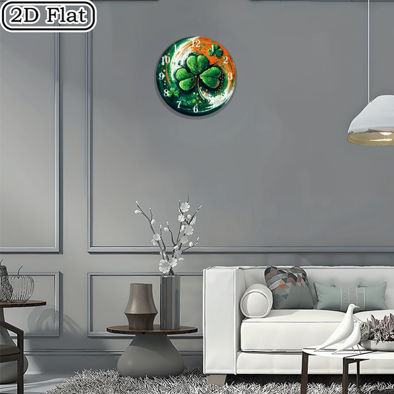 Wall Clock - Silent Wooden Round