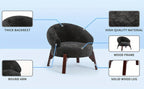 DYHOME 1pc Mid-Century Retro Modern Upholstered Lounge Chair Fabric Accent Chair Sturdy Wooden Frame Armchair, Living Room Bedroom Decoration House Of Avana