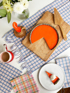 Sofia Plaid Kitchen Towel in Periwinkle Blue and Pink Archive New York