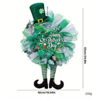 Wreath - Irish Green Mesh Ribbon