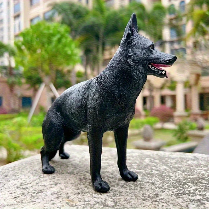 German Shepherd Dog Cognitive Decorative Figurine Realistic PVC Statue German Shepherd Dog Statue Military Style Action Doll Perfect Birthday Gift Dog Statue Static Solid Simulation Animal Dog Model House Of Avana
