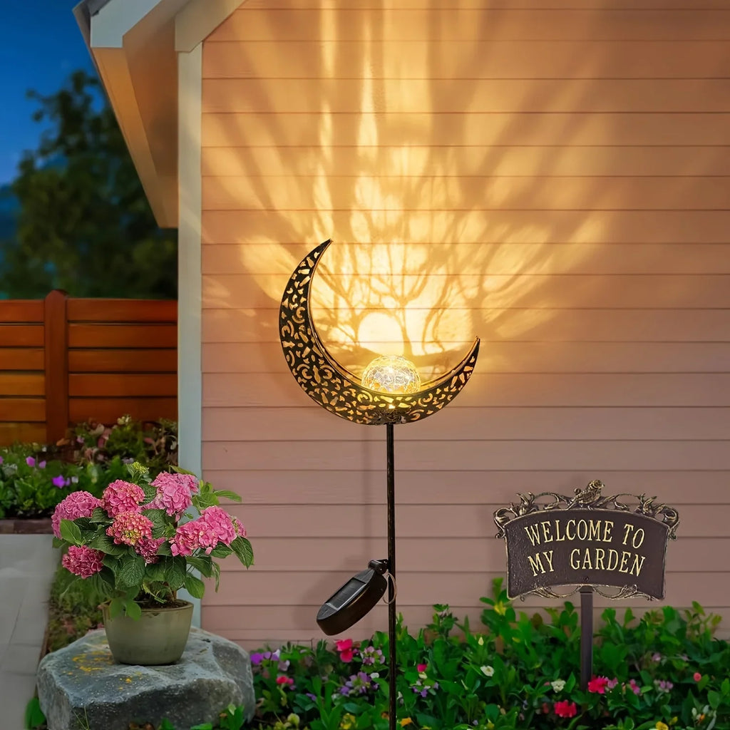 Solar Garden Light - Cracked Glass Sphere