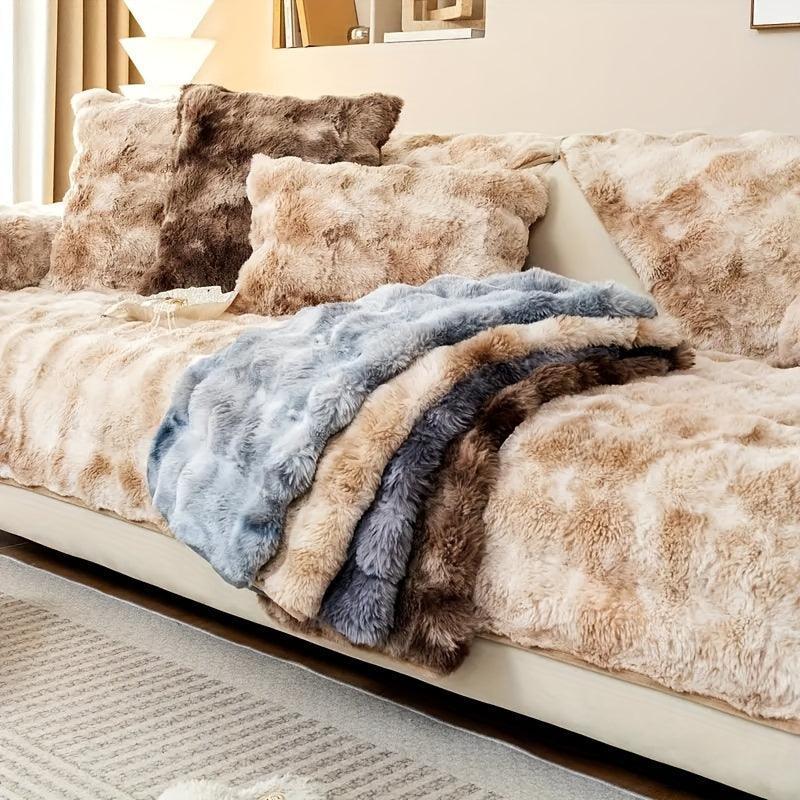 Luxurious Gradient Velvet Sofa Cover topspet