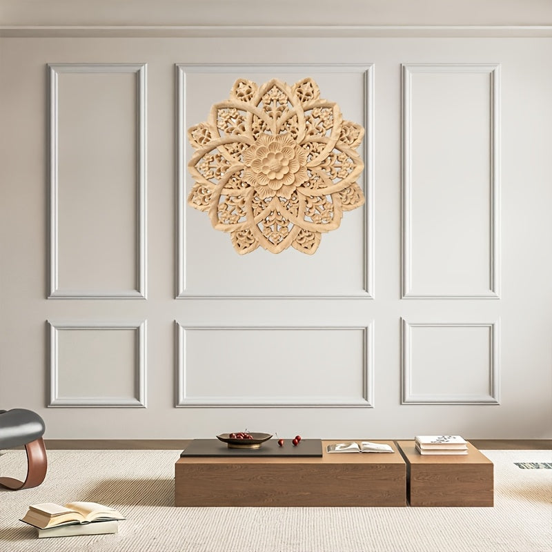 Wall Art - Unpainted White Wood Floral