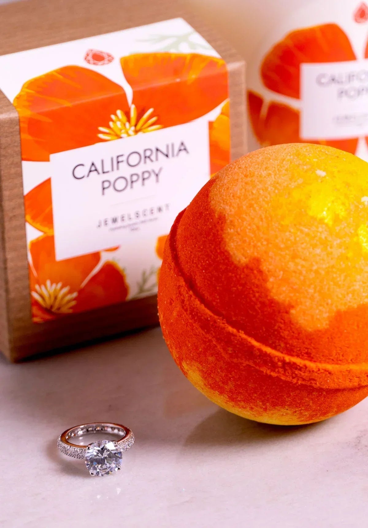 California Poppy 10oz Jewelry Bath Bomb JewelScent