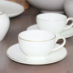 Camille Bone China Dinnerware Set - White/pistachio - House Of Avana