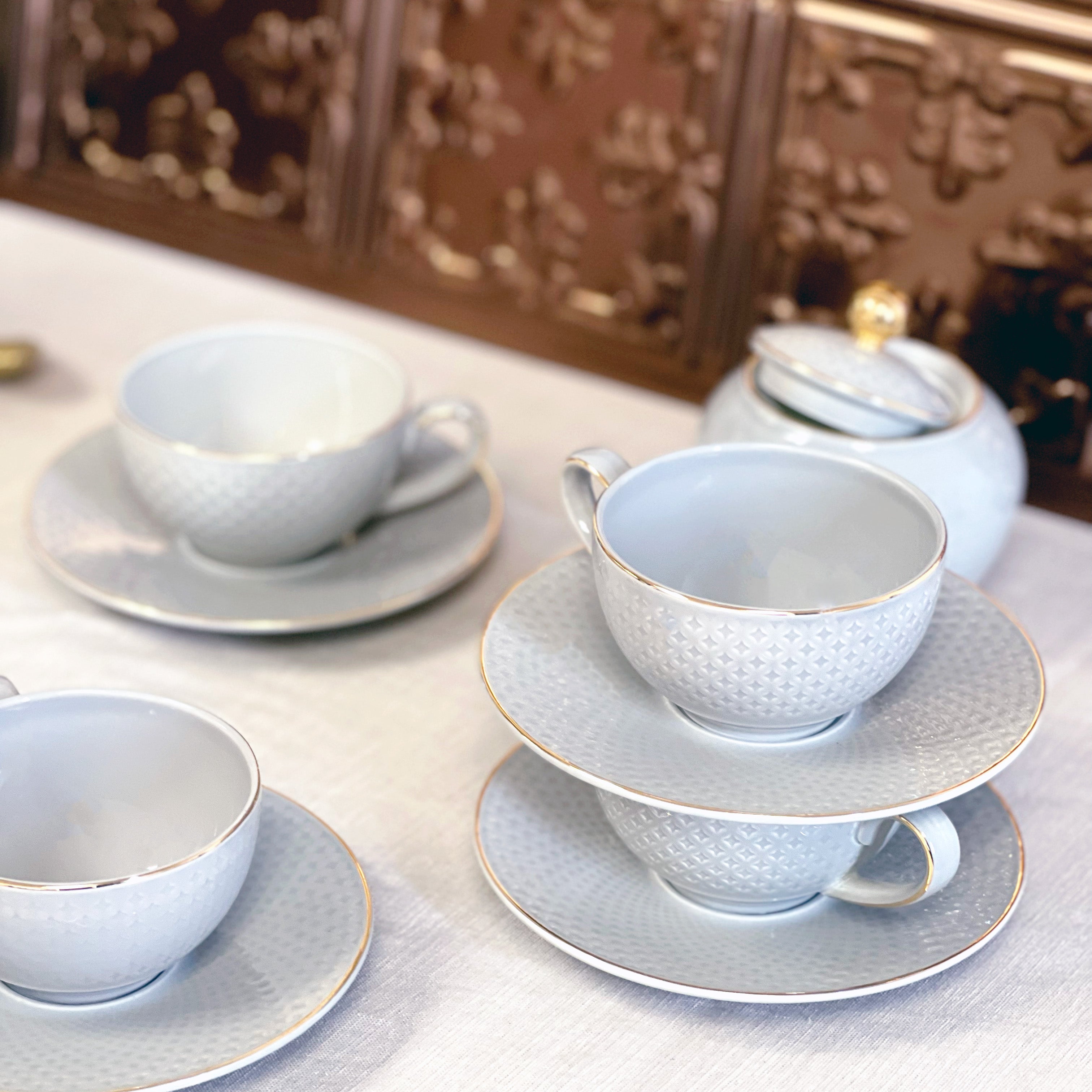 Camille Tea & Coffee Set - Serves 4 Tea + Linen