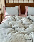 Camille French Stripe Bedding Set / Brown Ever Lasting