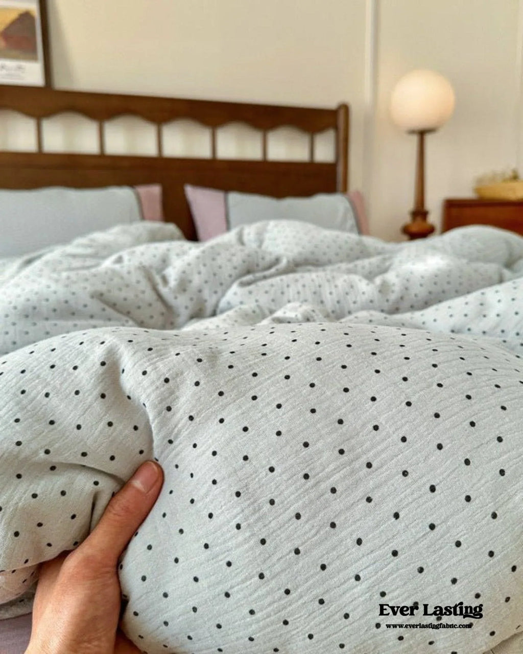 Camille French Stripe Bedding Set / Brown Ever Lasting