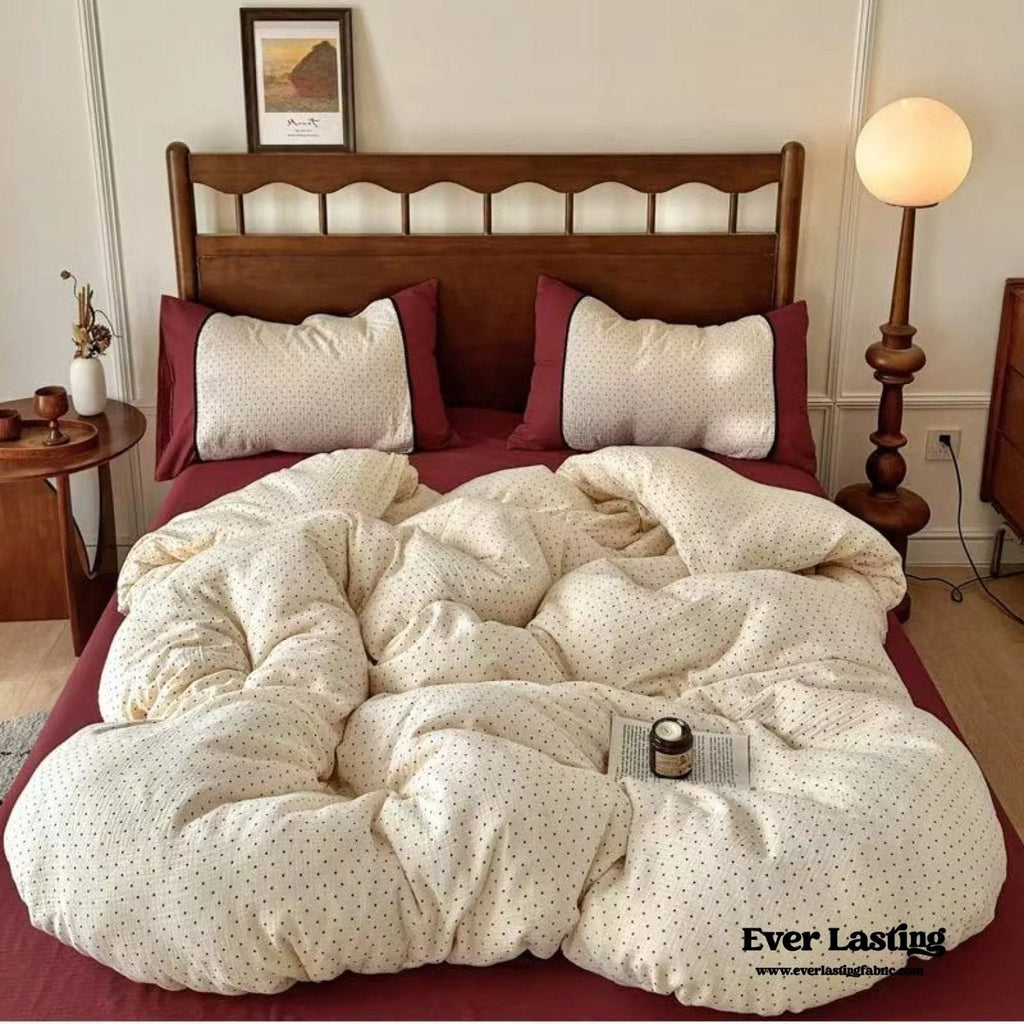 Camille French Stripe Bedding Set / Brown Ever Lasting