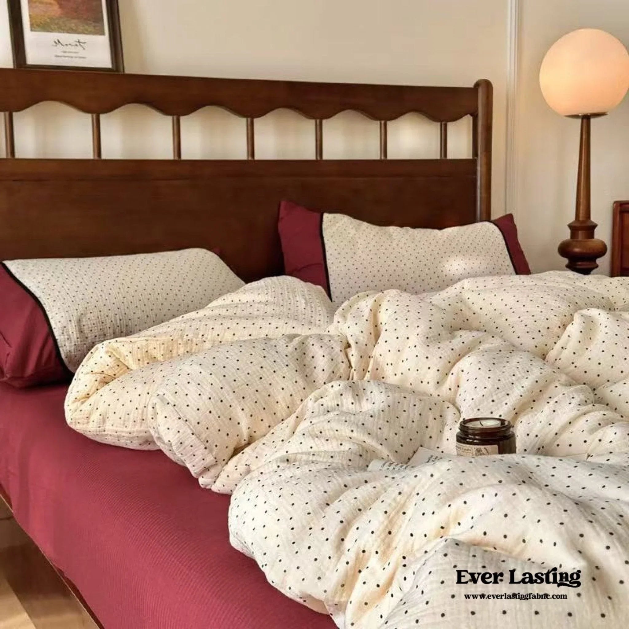 Camille French Stripe Bedding Set / Brown Ever Lasting