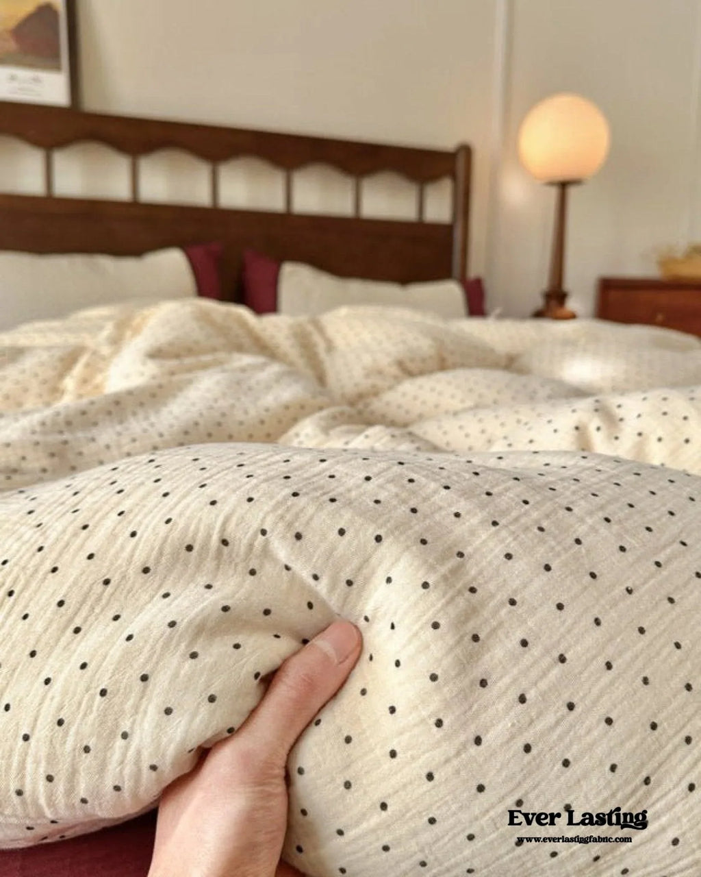 Camille French Stripe Bedding Set / Brown Ever Lasting