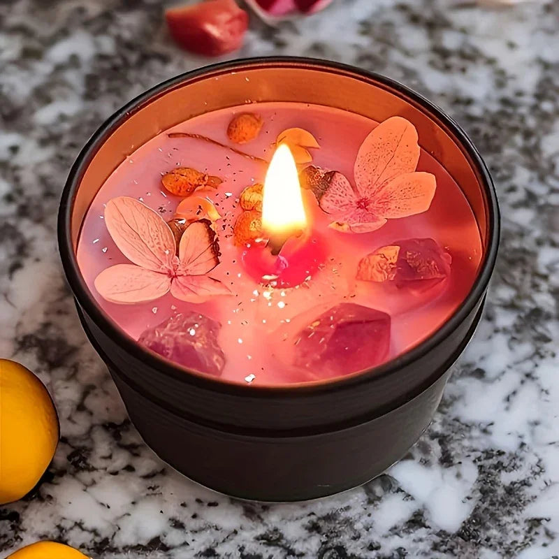 [aesthetic Lavender Candle] S Lavender Candle - Aesthetic Fragrance, Cute Purple Embedded Crystal &... - House Of Avana