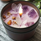 [aesthetic Lavender Candle] S Lavender Candle - Aesthetic Fragrance, Cute Purple Embedded Crystal &... - House Of Avana