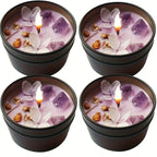 [aesthetic Lavender Candle] S Lavender Candle - Aesthetic Fragrance, Cute Purple Embedded Crystal &... - House Of Avana