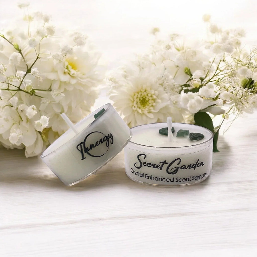 Secret Garden, Premium Coconut-soy Wax Tea Light Crystal Candle, 1oz - House Of Avana