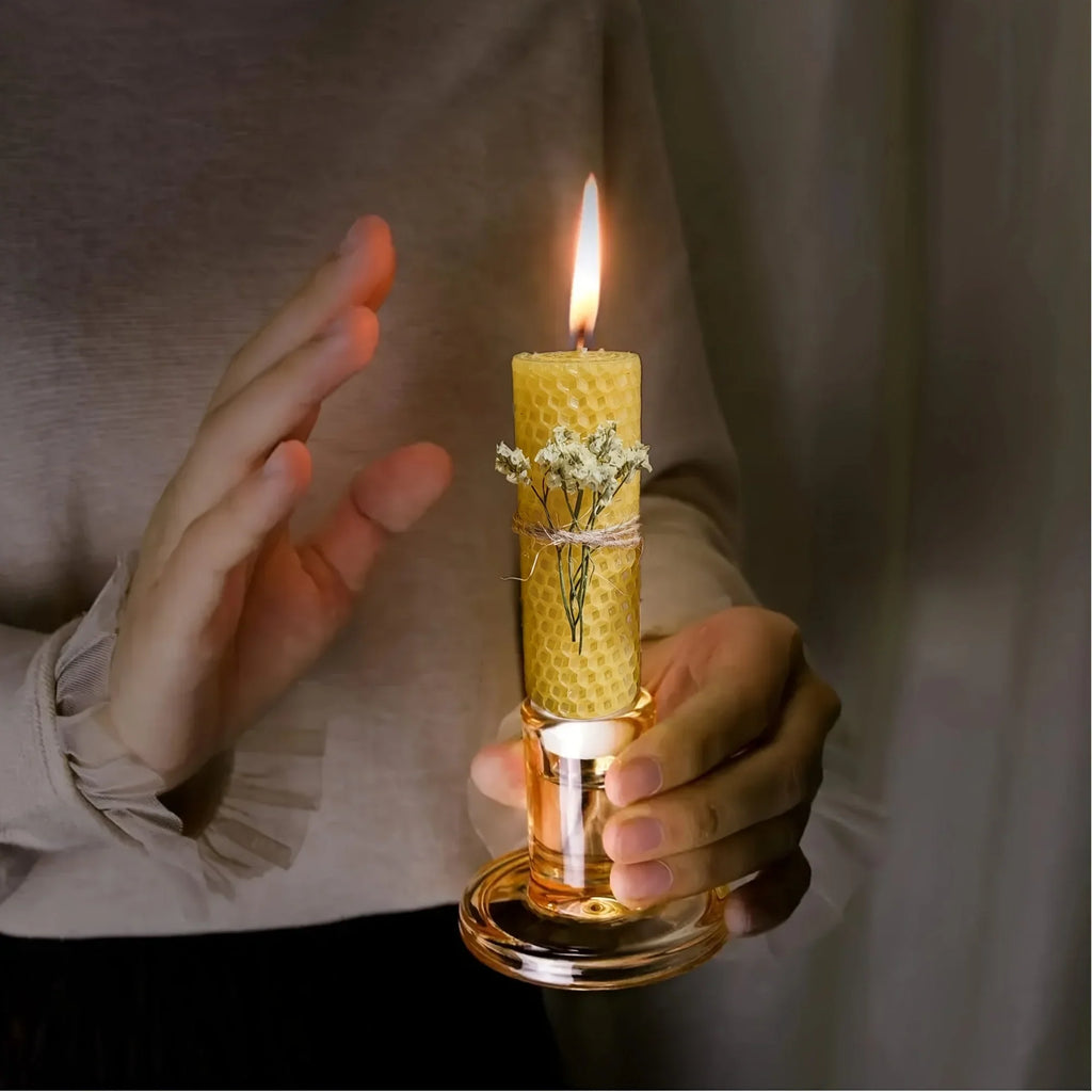 S Beeswax Candle Gift Set with Decorative Honeycomb Design - Perfect for Home Decor, Parties & Events,... - House Of Avana