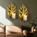 Set of Elegant Metal Wall Candle Holders - Perfect for Living Rooms, Fireplaces, Weddings, and Farmhouse... - House Of Avana