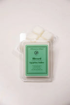 Egyptian Amber "blessed" Affirmation Candle - 17.5 Oz, detail shot - House Of Avana