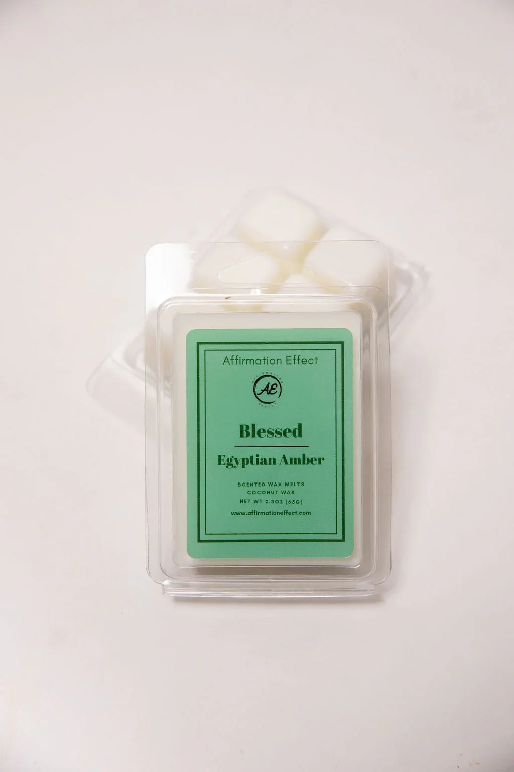 Egyptian Amber "blessed" Affirmation Candle - 17.5 Oz, detail shot - House Of Avana