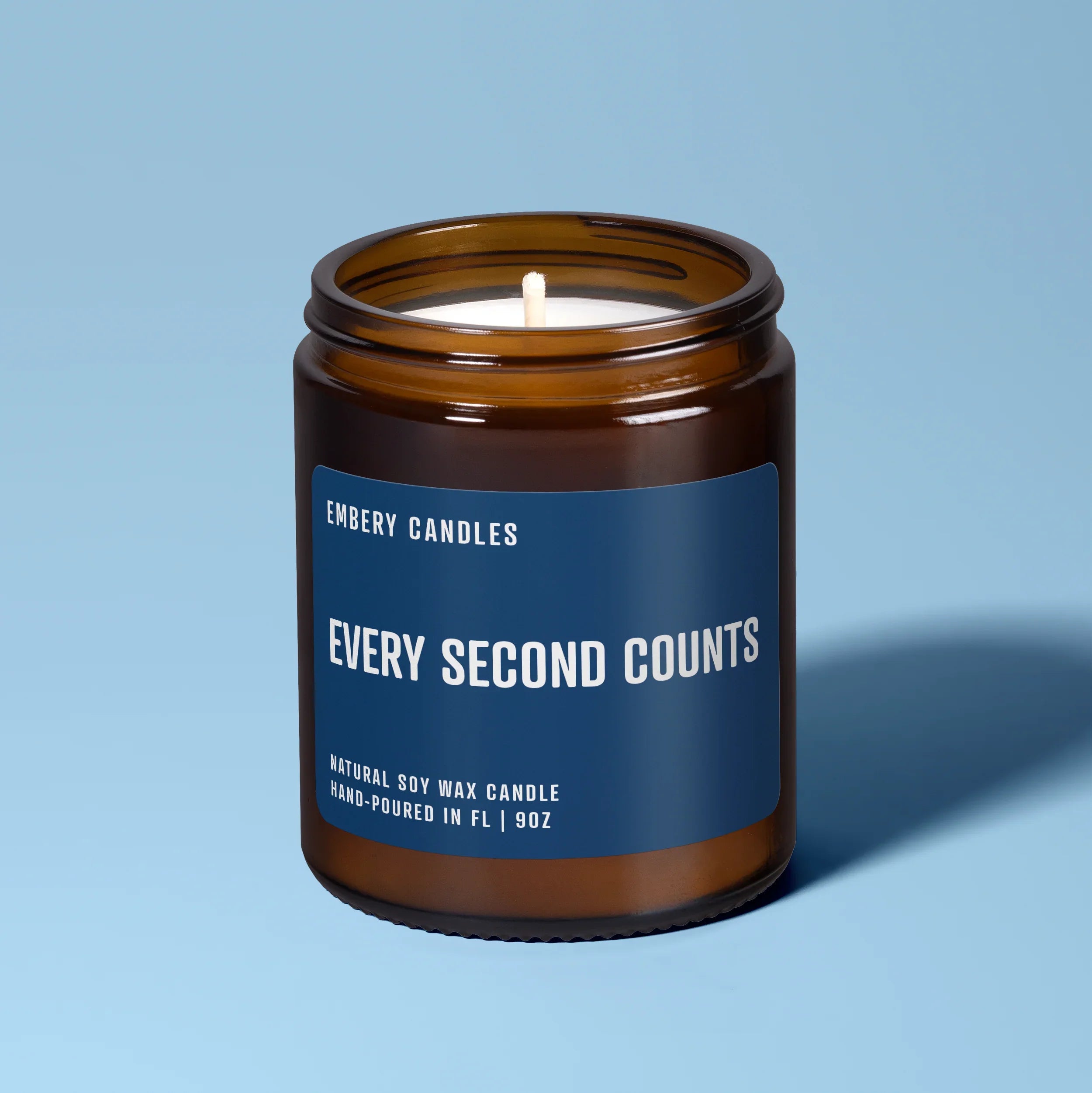 Every Second Counts | Soy Wax Scented Candle, front view - House Of Avana