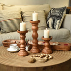 Farmhouse Pillar Candle Holder Set - House Of Avana