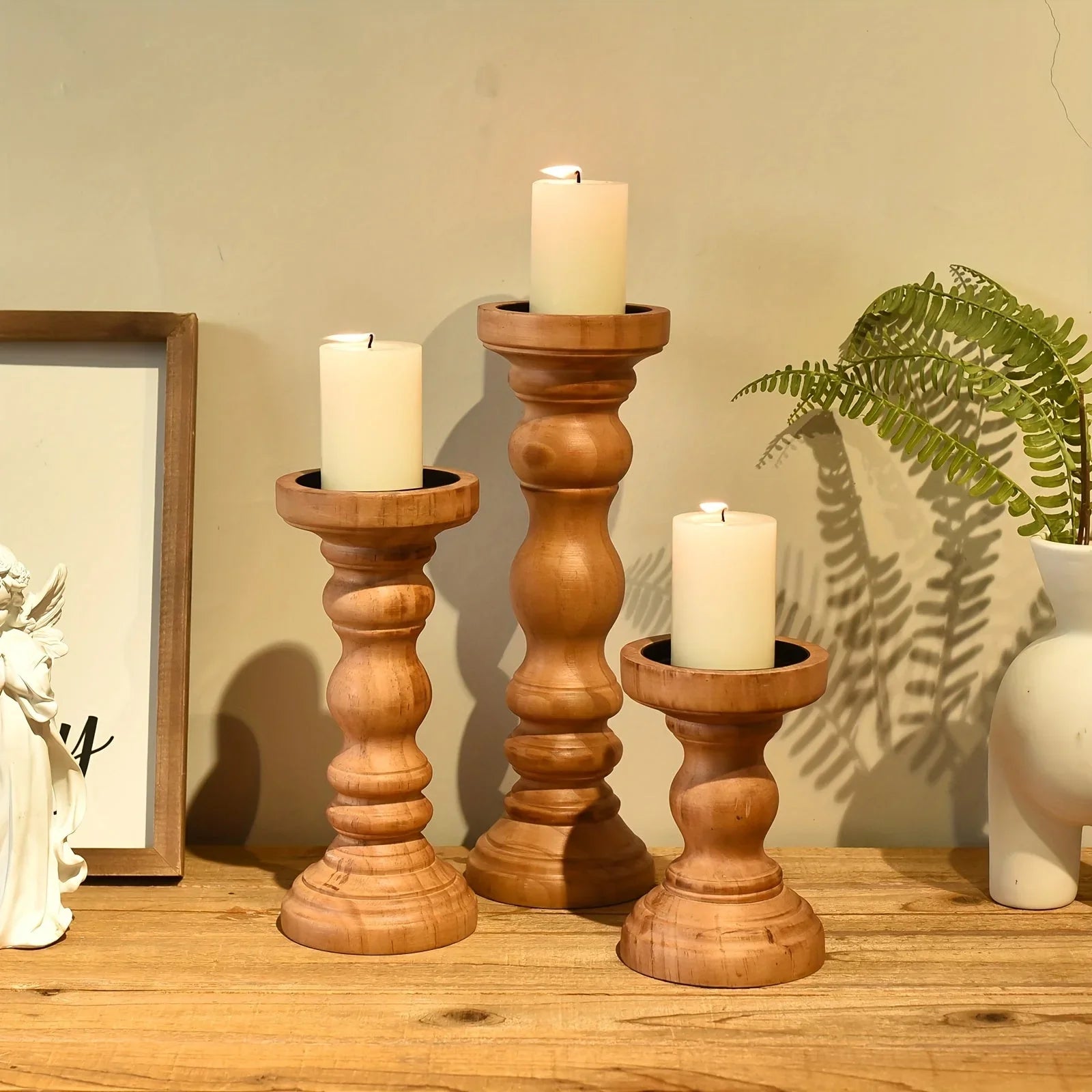 Farmhouse Pillar Candle Holder Set - House Of Avana