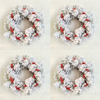 Plastic Christmas Wreath Candle Holder with Holly and Berries - House Of Avana