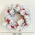 Plastic Christmas Wreath Candle Holder with Holly and Berries - House Of Avana