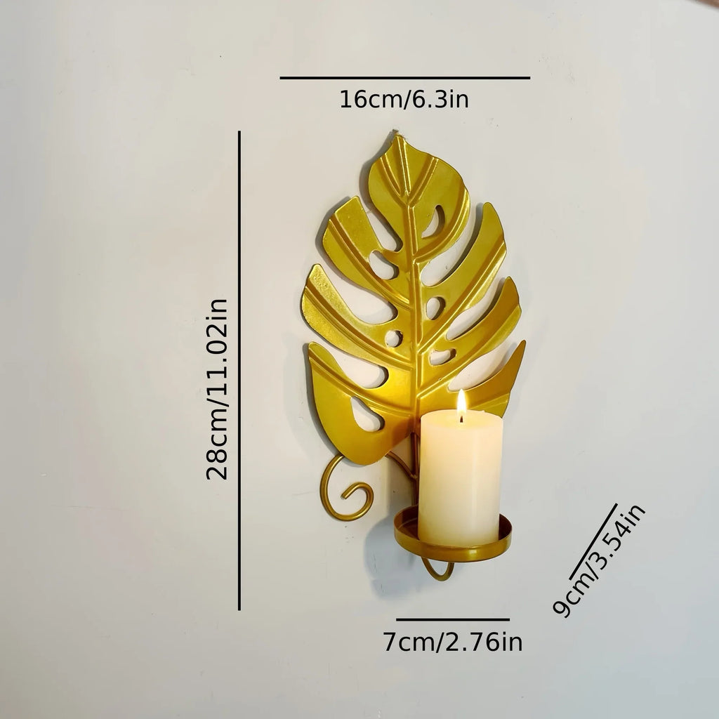 Candle Holders - Elegant Metal Set, side view - House Of Avana