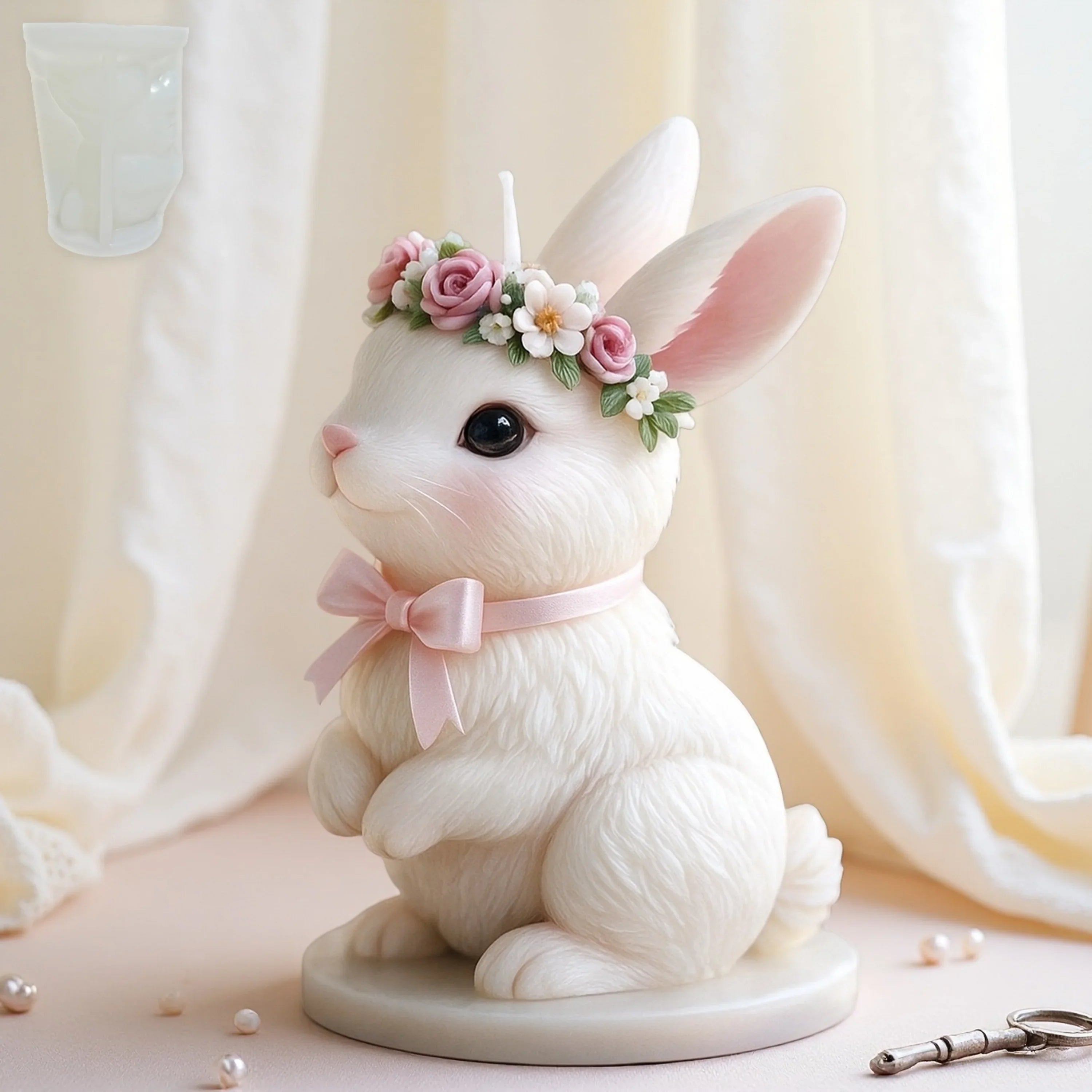 Candle Mold - Reusable Silicone Bunny