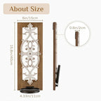 Candle Sconces - Rustic Wood Brown Wall, back view - House Of Avana [[SKU:HOA-CAN-032]]