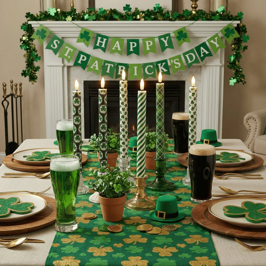 Candles - Flameless Green 10 Inches