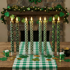 Candles - LED Green 10 Inch Set