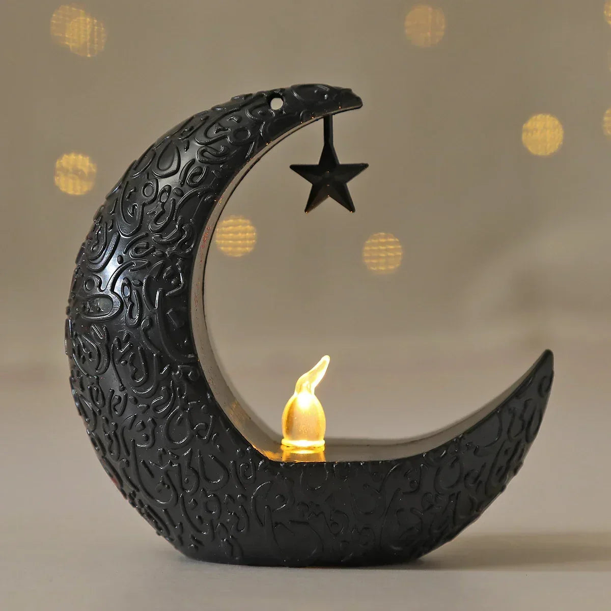 Candlestick - LED Star Moon Style White