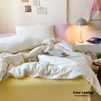 Candy Stripe Washed Cotton Bedding Set / Pink Ever Lasting
