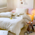 Candy Stripe Washed Cotton Bedding Set / Pink Ever Lasting