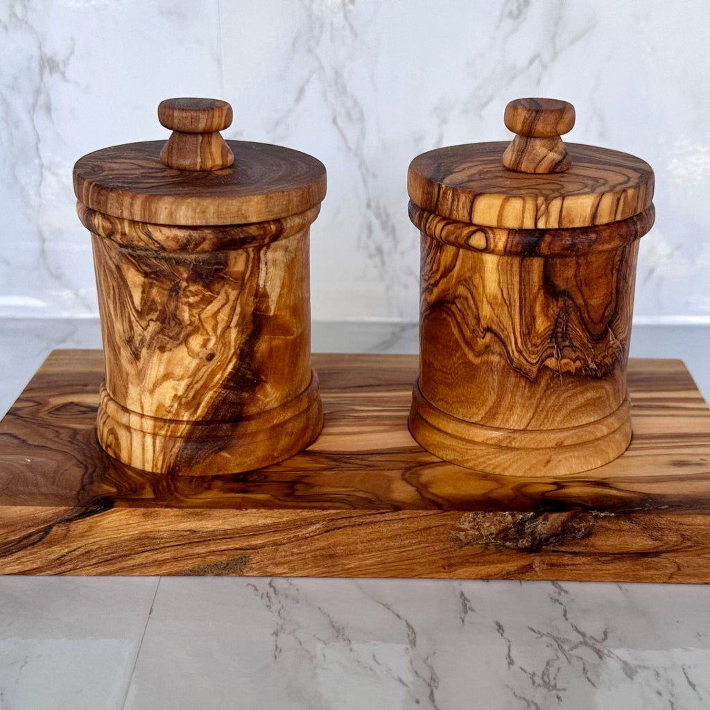Olive Wood Canister Set