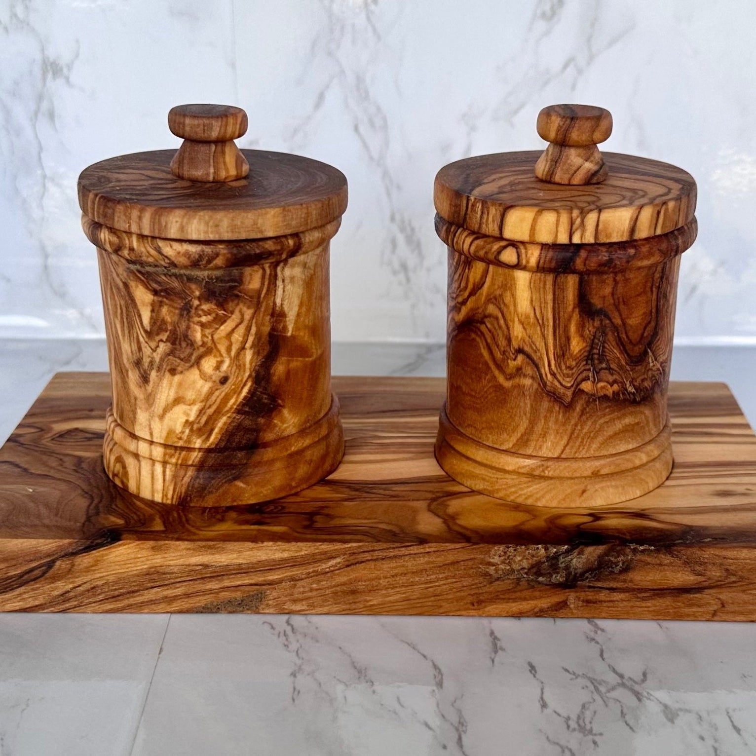 Olive Wood Canister Set