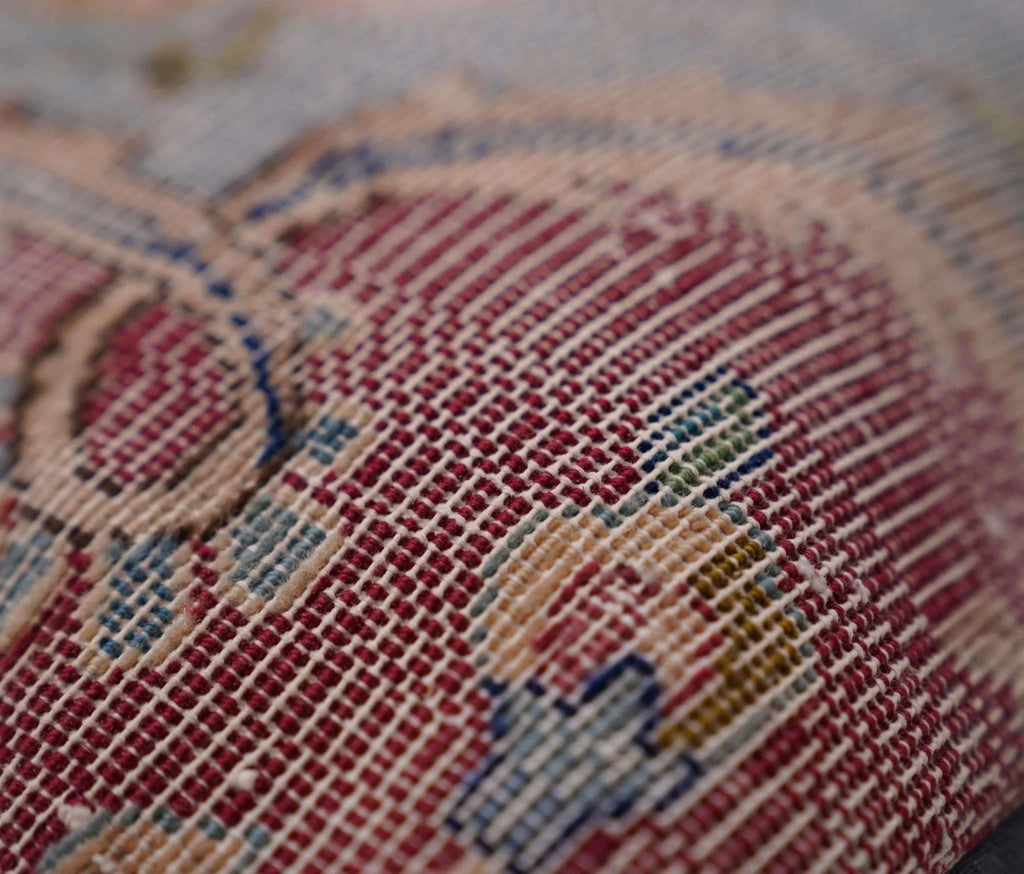 Canvello Antique Handmade Kerman Rug Pillow - 18"x18" Canvello