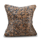 Canvello Antique Kerman Rug Dark Brown Pillow - 18"x18" Canvello