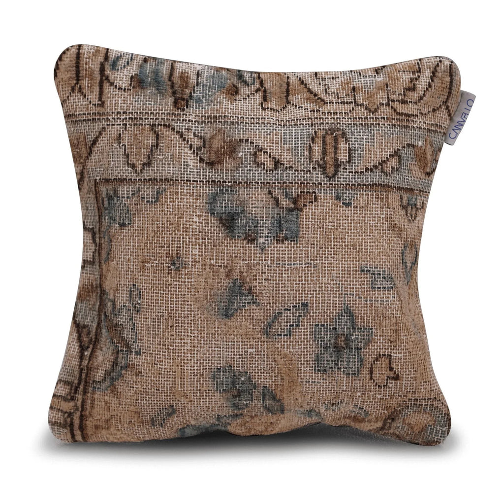 Canvello Antique Rug Brown Cushions For Sofa - 16"x16" Canvello