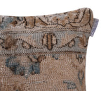 Canvello Antique Rug Brown Cushions For Sofa - 16"x16" Canvello