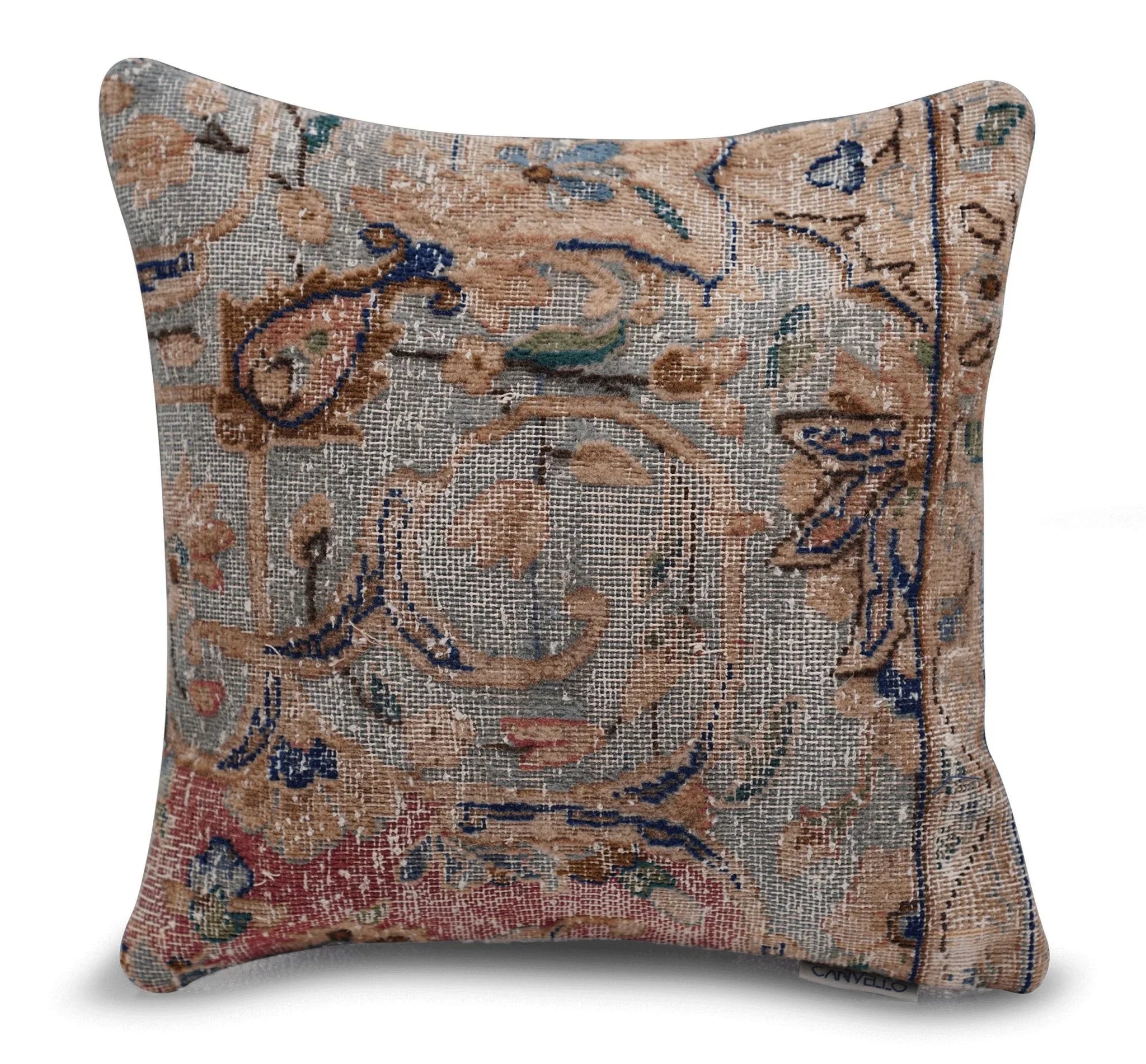 Canvello Antique Rug Light Brown Pillows - 16"x16" Canvello