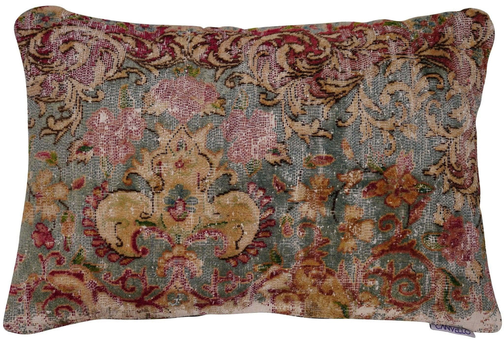 Canvello Antique Rug Organic Wool Pillow - 16"x24" Canvello