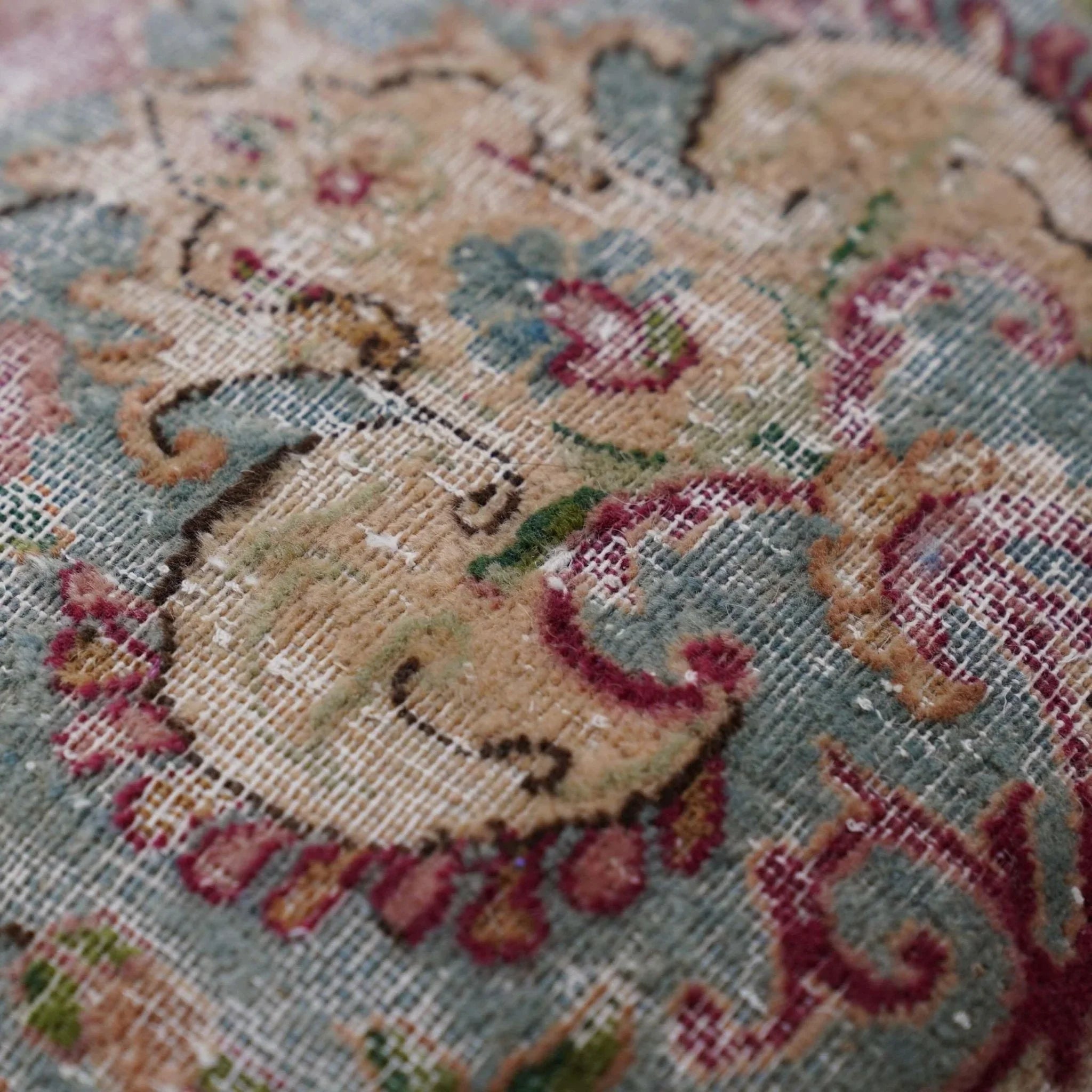 Canvello Antique Rug Organic Wool Pillow - 16"x24" Canvello