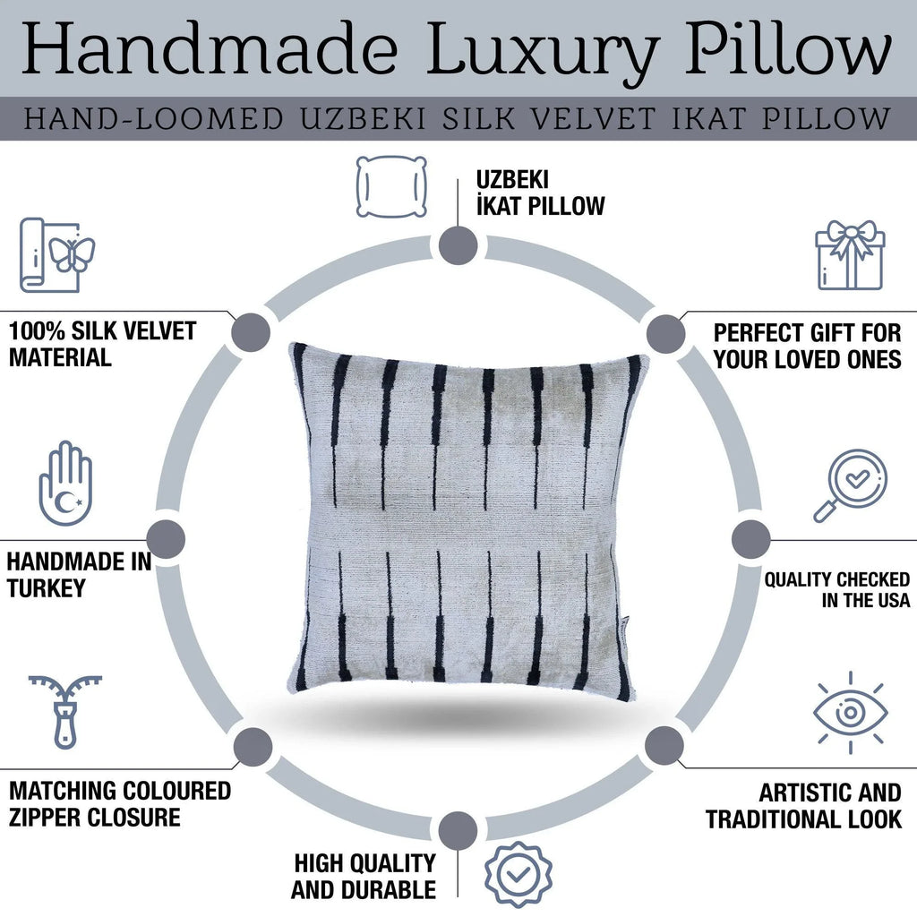 Canvello Black And White Pillows For Couch | 16x16 inch Canvello