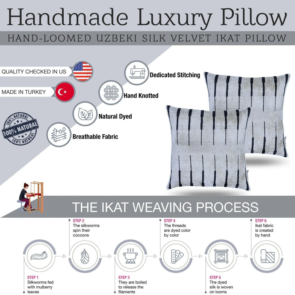 Canvello Black And White Pillows For Couch | 16x16 inch Canvello