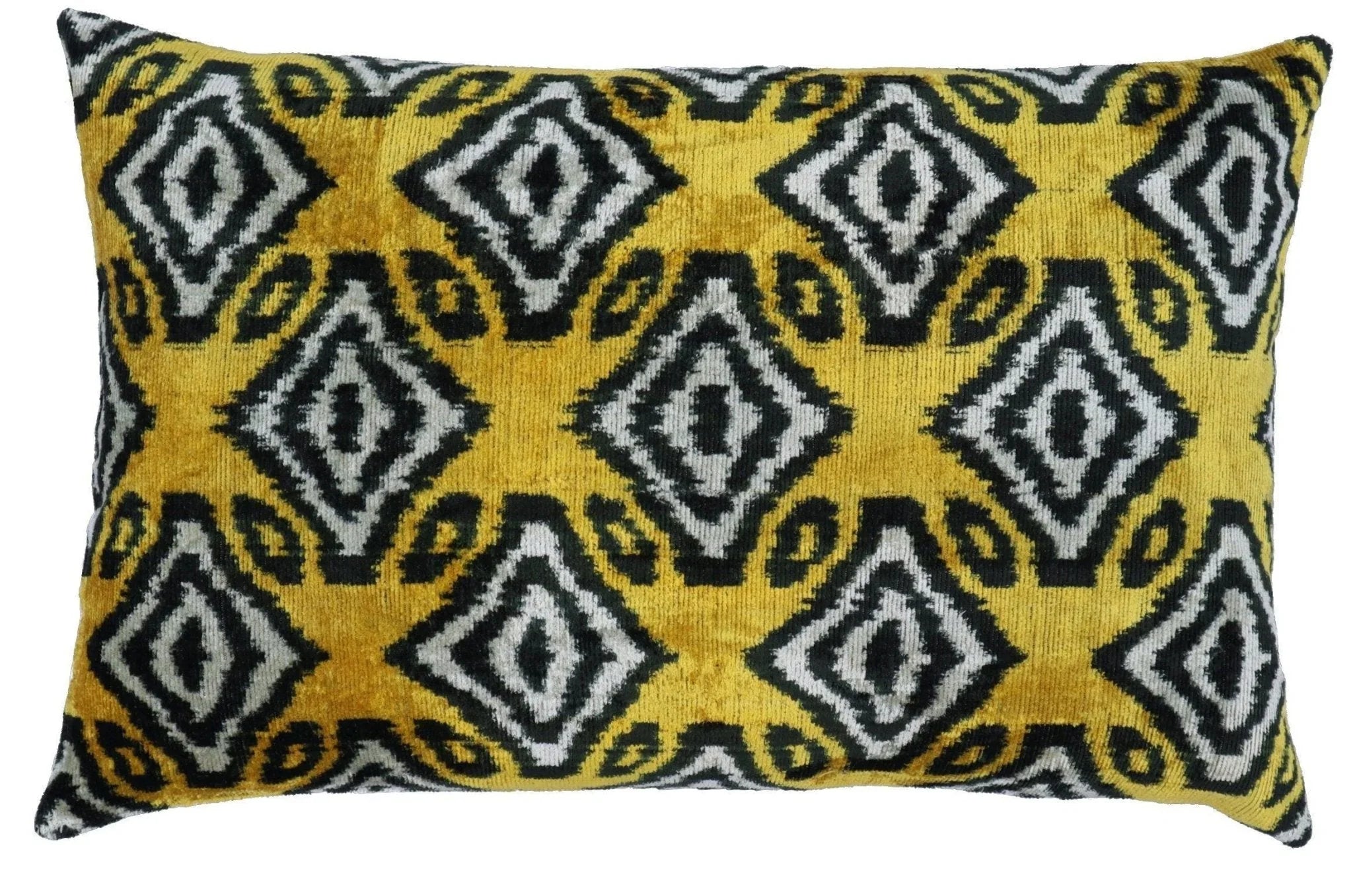 Canvello Black And Yellow Throw Pillows For Couch with Down Insert - 16x24 in Canvello